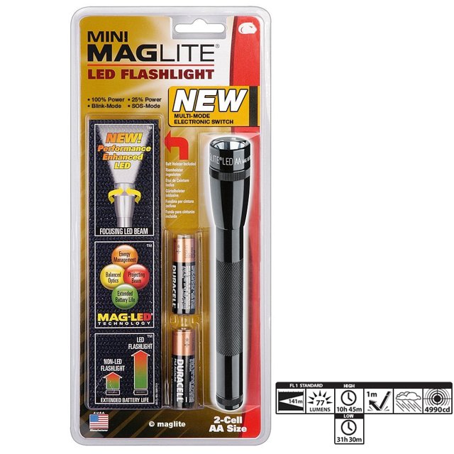 Mini MagLite AA LED, kompaktné svietidlo so zvýšeným výkonom